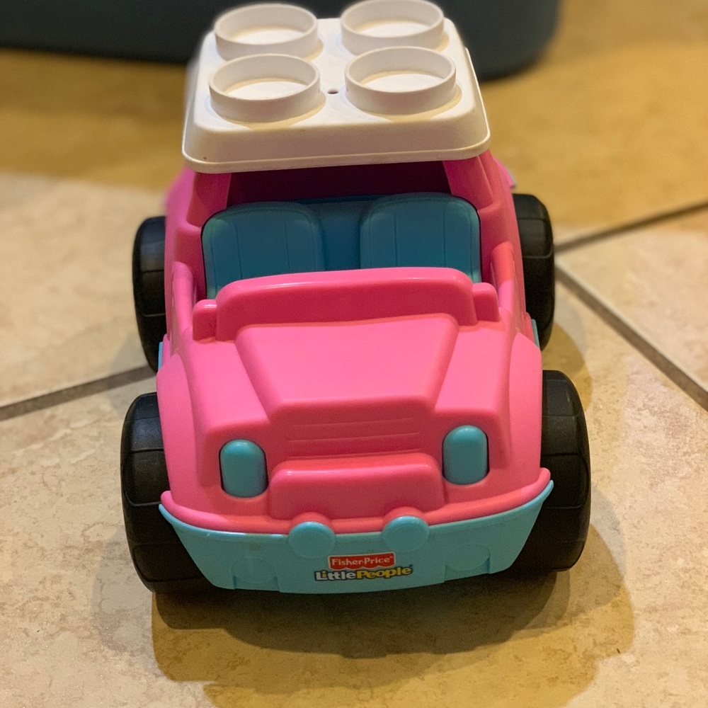 Fisher price little people pink truck